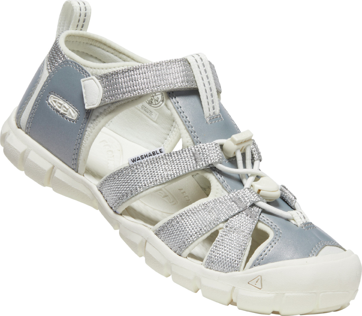 Keen SEACAMP II CNX YOUTH silver/star white Velikost: 32/33 dětské sandály