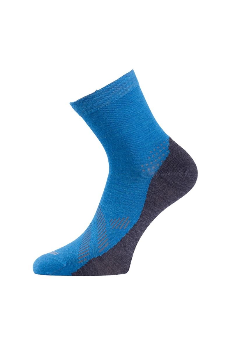 Lasting merino ponožky FWT modré Velikost: (34-37) S unisex kotníkové ponožky
