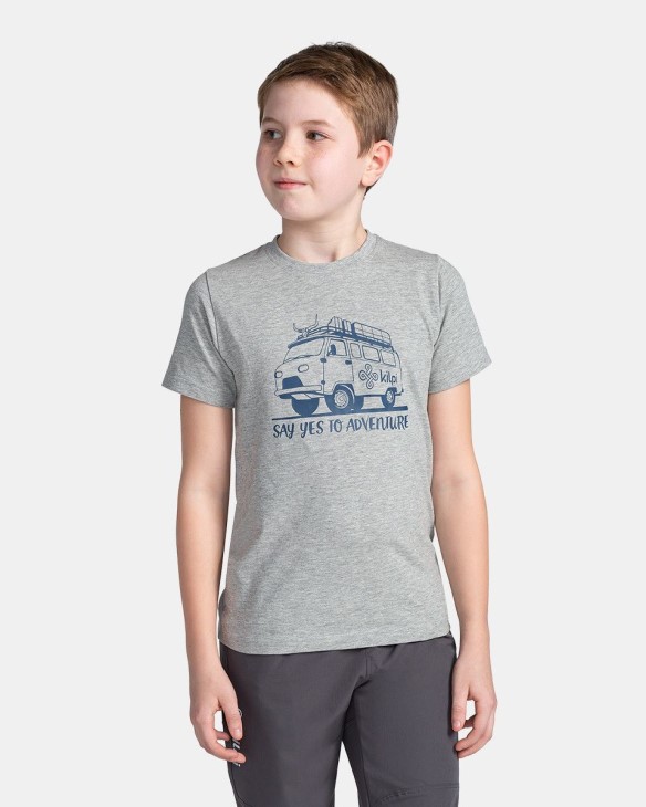 Kilpi SALO-JB Světle šedá Velikost: 158 dětské chlapecké triko