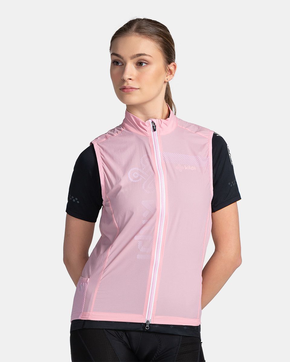 Kilpi FLOW-W Světle růžová Velikost: 42 dámská cyklistická vesta