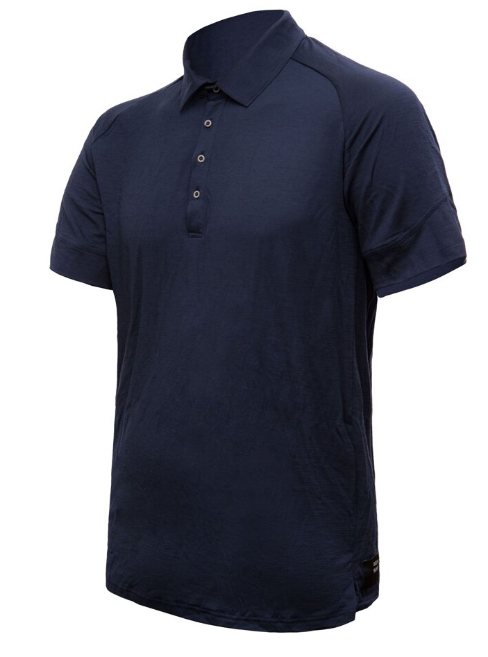 SENSOR MERINO ACTIVE polo pánské triko kr.rukáv deep blue Velikost: S pánské tričko s krátkým rukávem