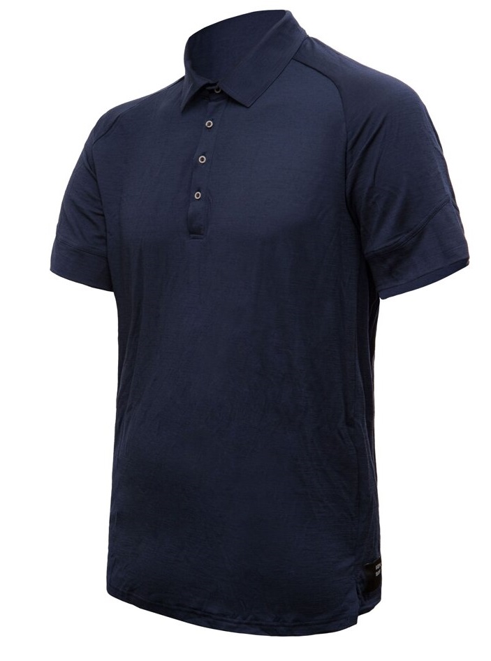 SENSOR MERINO ACTIVE polo pánské triko kr.rukáv deep blue Velikost: L pánské tričko s krátkým rukávem