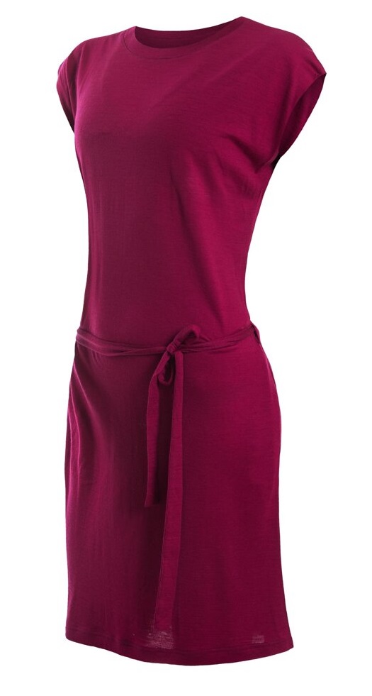 SENSOR MERINO ACTIVE dámské šaty lilla Velikost: XL dámské šaty