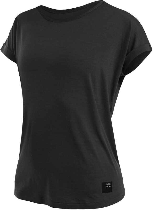 SENSOR MERINO AIR traveller dámské triko kr.rukáv černá Velikost: L dámské tričko s krátkým rukávem