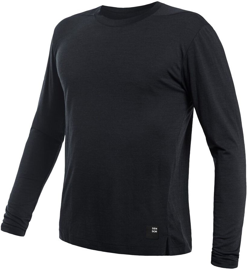 SENSOR MERINO AIR traveller pánské triko dl.rukáv černá Velikost: L