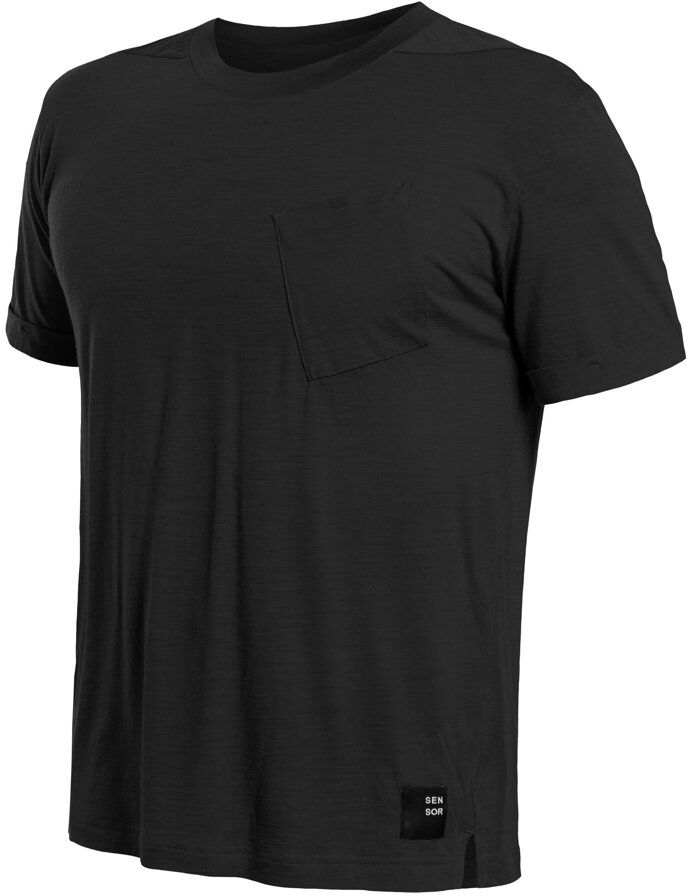SENSOR MERINO AIR traveller pánské triko kr.rukáv černá Velikost: XL pánské tričko s krátkým rukávem