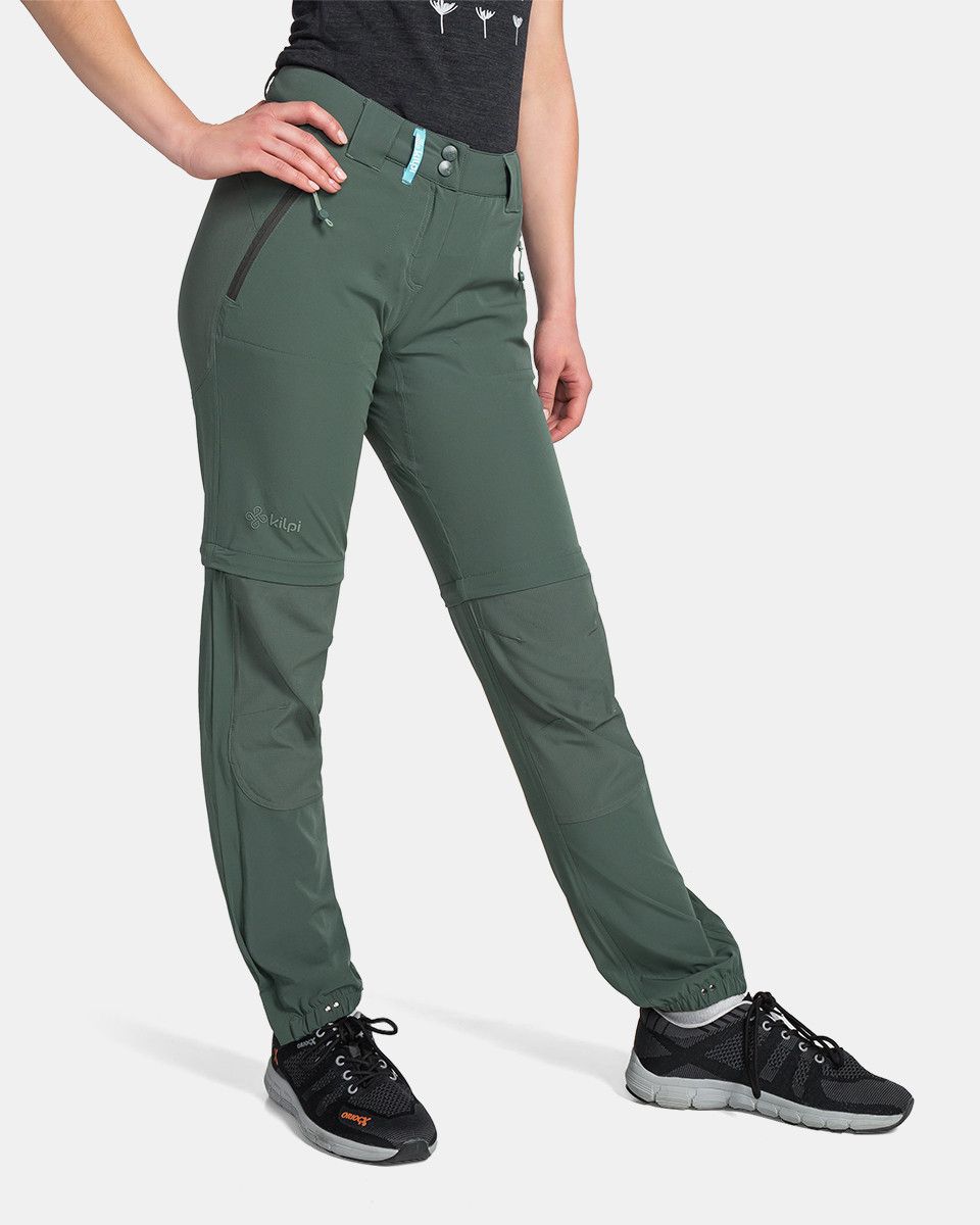 Kilpi HOSIO-W Tmavě zelená Velikost: 40 short dámské outdoorové kalhoty