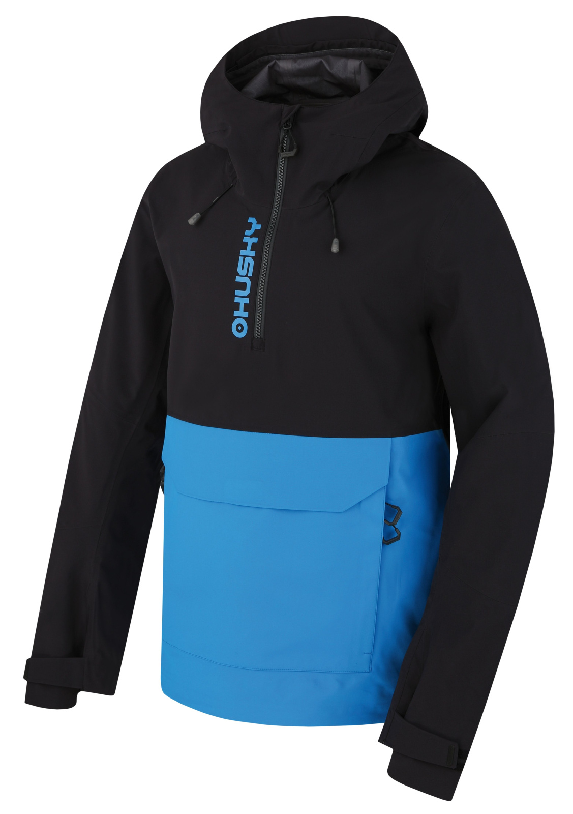 Husky Pánská outdoor bunda Nabbi M black/neon blue Velikost: L pánská bunda