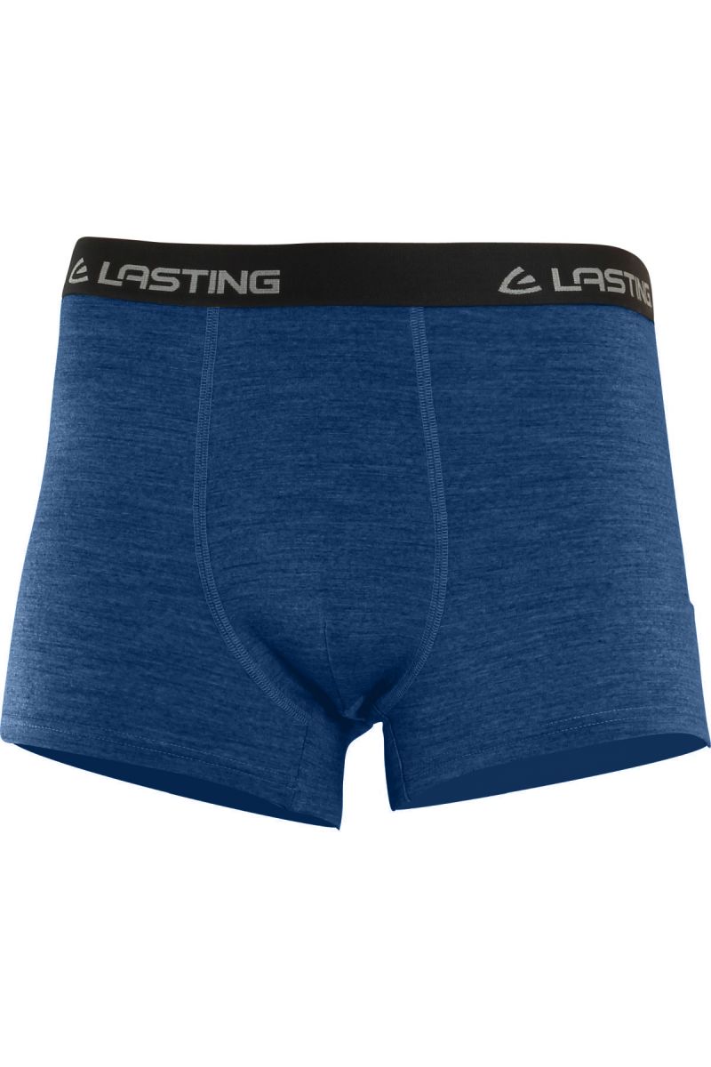 Lasting pánské merino boxerky NORO modré Velikost: L pánské boxerky