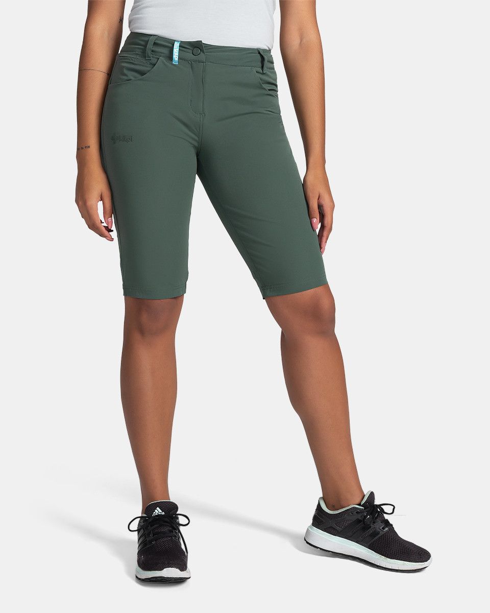 Kilpi SYLANE-W Tmavě zelená Velikost: 46 dámské outdoorové šortky