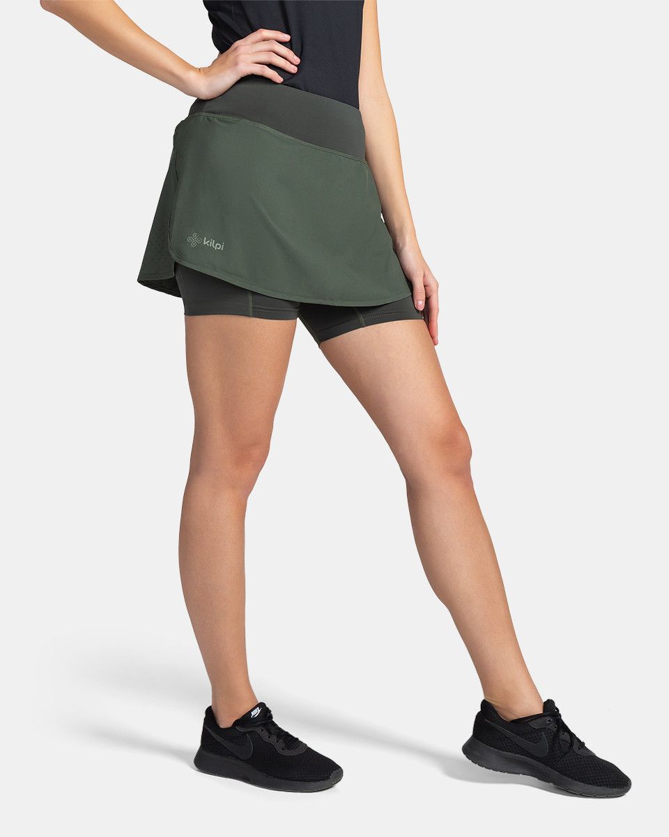Kilpi TITICACA-W Tmavě zelená Velikost: 40 dámská běžecká sukně