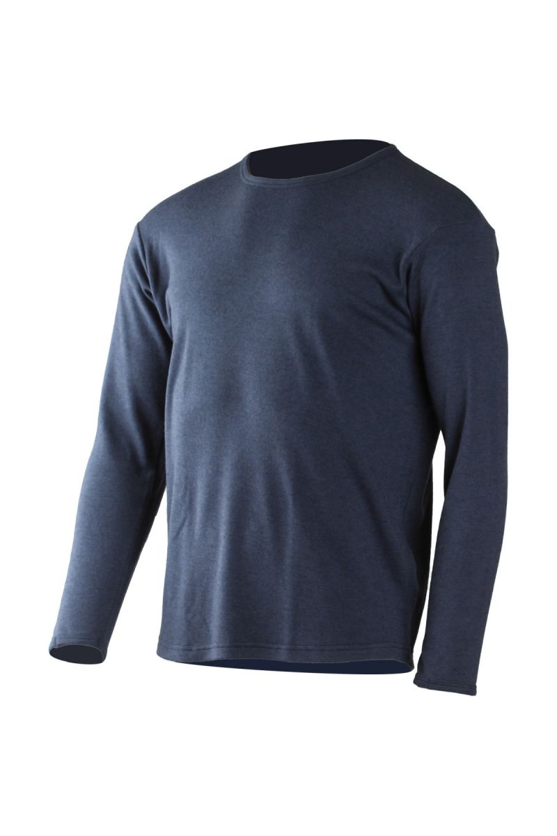 Lasting pánská merino mikina FL32 modrá Velikost: L pánské triko s dlouhým rukávem