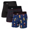 Saxx DAYTRIPPER BOXER BRIEF FLY 3PK brewdolph gent stripe black