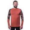SENSOR MERINO IMPRESS pánské triko dl.rukáv terracotta rush3