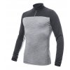 SENSOR MERINO BOLD pánské triko dl.rukáv zip cool gray anthracite