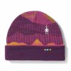 Smartwool K THERMAL MERINO REVERSIBLE CUFFED BEANIE purple iris mtn scape