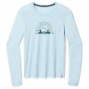 Smartwool W NEVER SUMMER MOUNTAINS GRAPHIC LS TEE winter sky heather