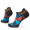 Smartwool W RUN TC BRUSHED PRINTOW ANKLE alpine blue  ponožky