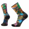 SMARTWOOL HIKE LIGHT CUSHION MOUNTAIN MAZE PRINT CREW SOCKS power pink  ponožky