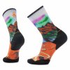 Smartwool TRAIL RUN TC SINGLETRACK PRINT CREW orange rust  ponožky