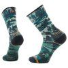 Smartwool HIKE LIGHT CUSHION CAMPGROUND PRINT CREW winter moss  unisex ponožky