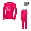 SENSOR DOUBLE FACE SET ADVENTURE dětský triko dl.rukáv + spodky magenta velikost 130 (Velikost 130)