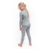 SENSOR MERINO BOLD dětský set triko dl.rukáv zip + spodky cool gray3