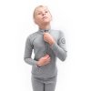 SENSOR MERINO BOLD dětský set triko dl.rukáv zip + spodky cool gray4