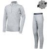 SENSOR MERINO BOLD dětský set triko dl.rukáv zip + spodky cool gray