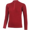 Lasting vlněné merino triko se zipem u krku HONY červené (Velikost L)