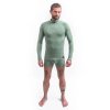 sensor merino df panske triko dl rukav zip basil green6