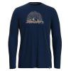Smartwool NEVER SUMMER MOUNTAINS GRAPHIC LS TEE deep navy