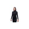 SENSOR MERINO UPPER dámská mikina krátký zip černá 02