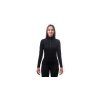 SENSOR MERINO UPPER dámská mikina krátký zip černá 03