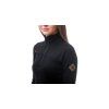 SENSOR MERINO UPPER dámská mikina krátký zip černá 05