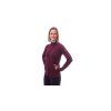 SENSOR MERINO UPPER dámská mikina celozip port red 02