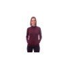 SENSOR MERINO UPPER dámská mikina celozip port red 03