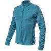 SENSOR MERINO UPPER pánská mikina celozip mint blue