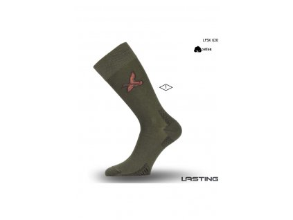 Lasting Bavlnená ponožka LFSK 620 zelená (Veľkosť (42-45) L)