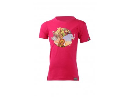 Lasting dětské merino triko ANIM růžové