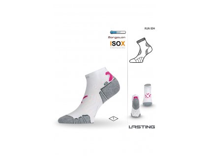 Lasting RUN 004 bílá běžecké ponožky