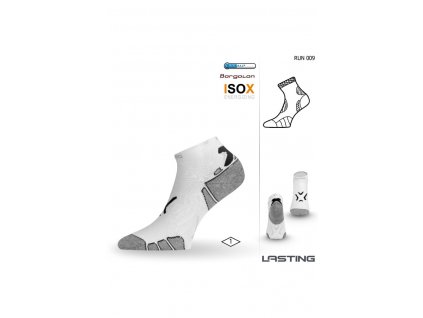 Lasting RUN 009 bílá běžecké ponožky