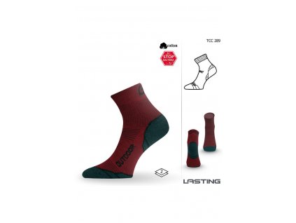 Lasting TCC 289 červená funkční ponožky