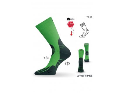 Lasting TCL 608 zelená trekingová ponožka