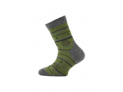 Lasting TJL dětské merino ponožky zelené