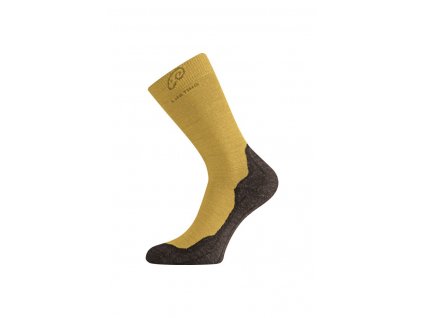 Lasting WHI 640 hořčicová vlněné ponožky