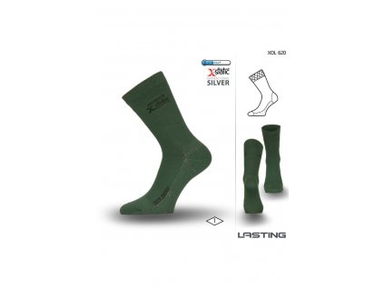 Lasting XOL 620 zelená turistická ponožka