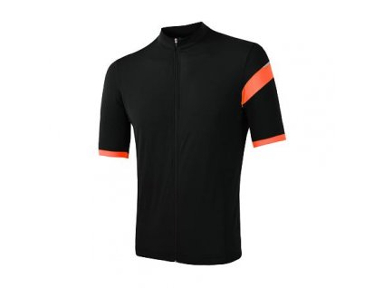 SENSOR CYKLO CLASSIC pánský dres kr.rukáv celozip černá/oranžová