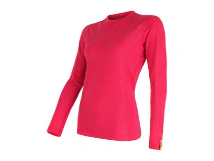 SENSOR MERINO ACTIVE dámské triko dl.rukáv magenta