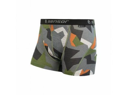 SENSOR MERINO IMPRESS pánské trenky safari camo